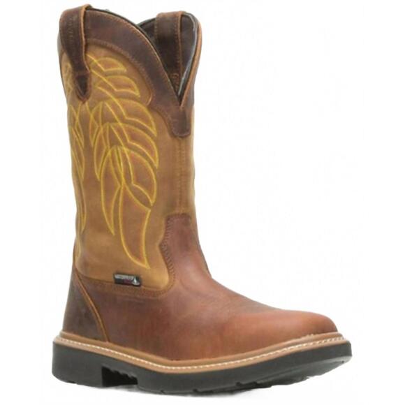 NEW WOLVERINE men's rancher composite toe boots in tobacco gold